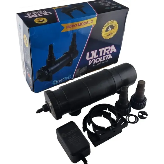 Filtro UV OceanTech 9W P/Lago Aquário 4000L Com Esterilizador