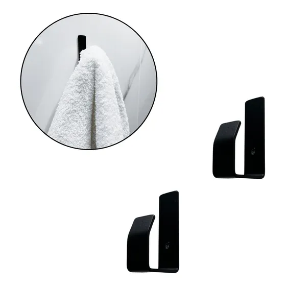 Perchas X2 Autoadhesivas Aluminio Inoxidable