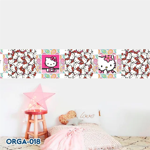 Cenefas Decorativas Autoadhesivas Pocoyo, Hello Kitty Peppa