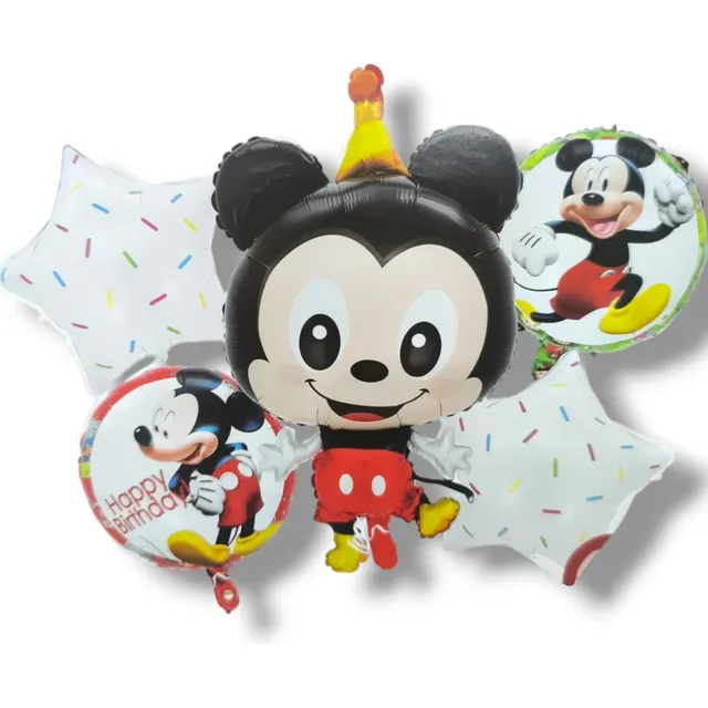 Set De Globo Metalizados 5  Unidades Mickey Mouse