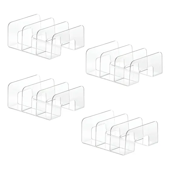 Kit C/4 Organizador Multi De Livros, Bolsa, Clutch, Carteira Cor Transparente