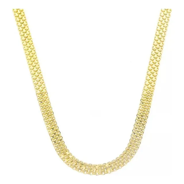 Cadena Collar Tejido Chino Oro Italiano De 18k Ley 750