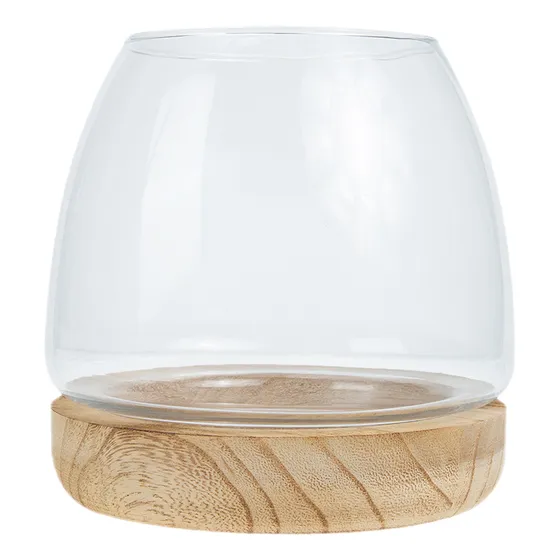 Pecera De Cristal Transparente Decorada Para Pecera