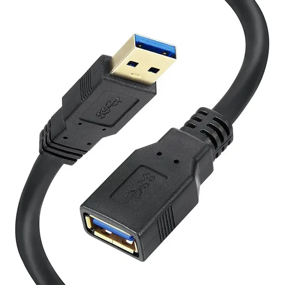 Cable De Extension Usb Macho A Hembra | Negro 1.5m Negro
