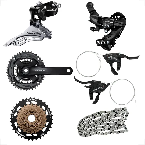 Kit Shimano Tourney Relação Transmissão Completa Bike 21v