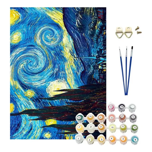 Cielo Estrella Pintar Por Números Hogar Cuadros Decorativos
