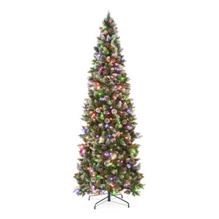Árbol De Navidad Con Luces & Forma De Lapiz 4,5 Ft Árbol De Navidad Con Luces & Forma De Lapiz 4,5 Ft