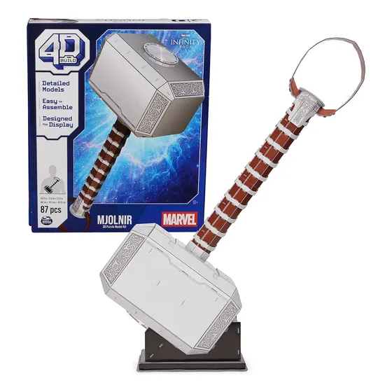 4d Build, Marvel Mjolnir Thor Martillo 3d Puzzle Modelo K...