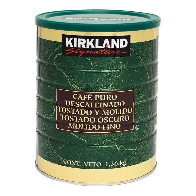 Café Molido Descafeinado 1.36 Kg Kirkland Signature En Lata