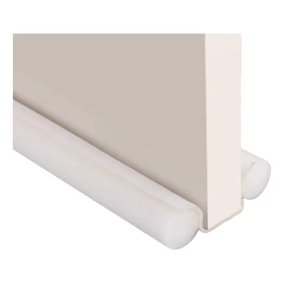 Zocalo Burlete Doble Para Puerta De Goma Espuma Blanco 95 Cm