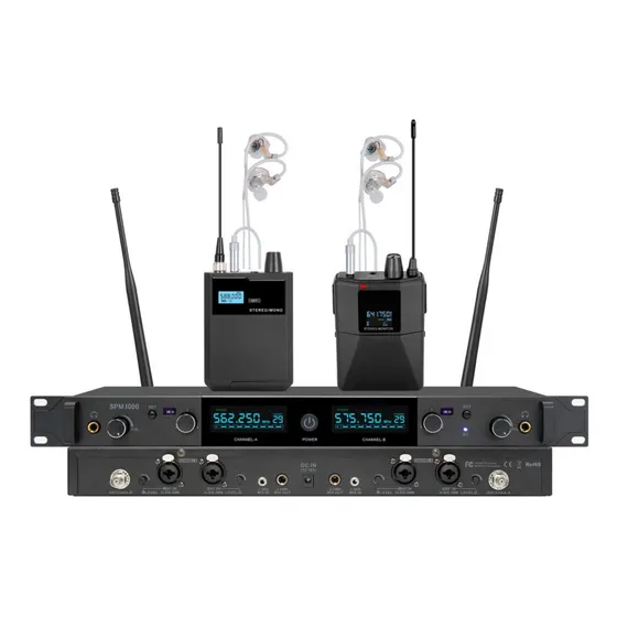 Sistema De Monitoreo In Ear Doble Stereo Smp-1000 Pro Audice