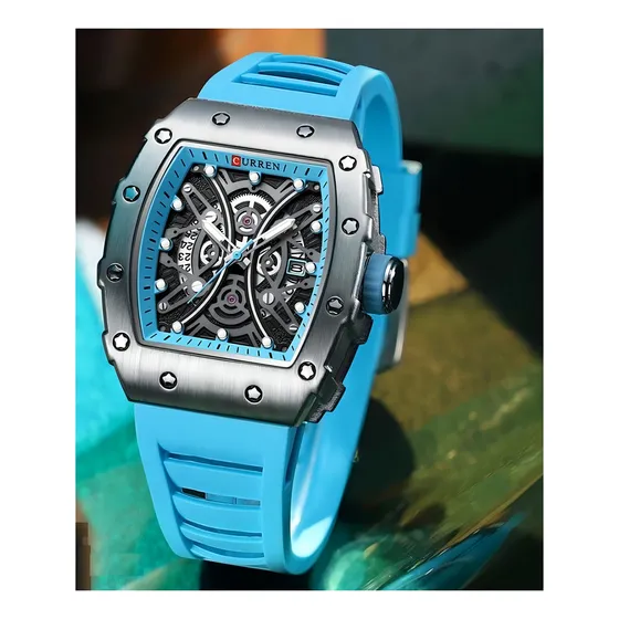Reloj Para Hombre Curren 8438 Kred8001 Turquesa