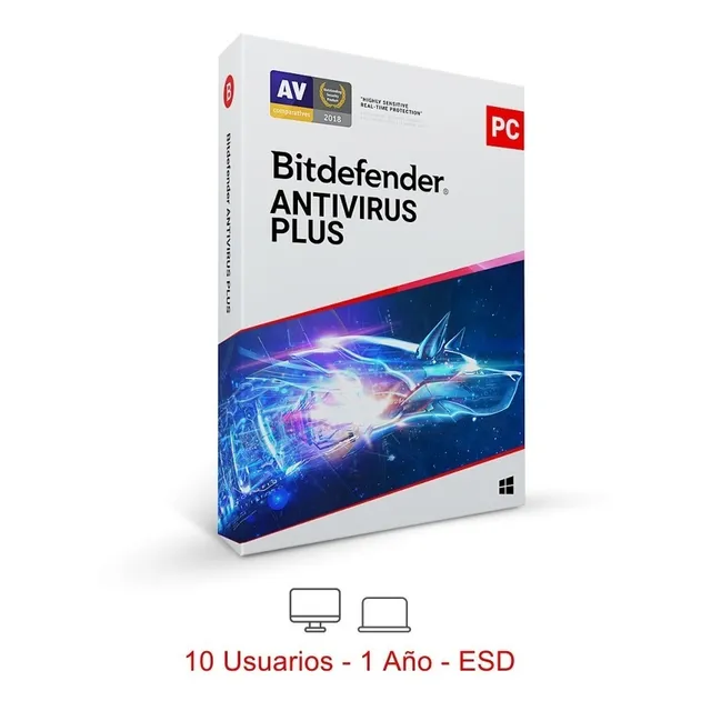 Bitdefender Antivirus Plus 10 Usuarios, 1 Año