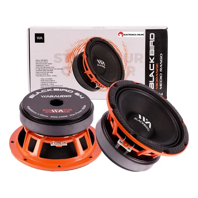 Par De Medios Rangos 6.5 War Audio 800w Blackbird Open Show