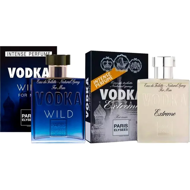 Kit Com 2 Perfumes Paris Elysees Vodka Wild + Vodka Extreme 100ml