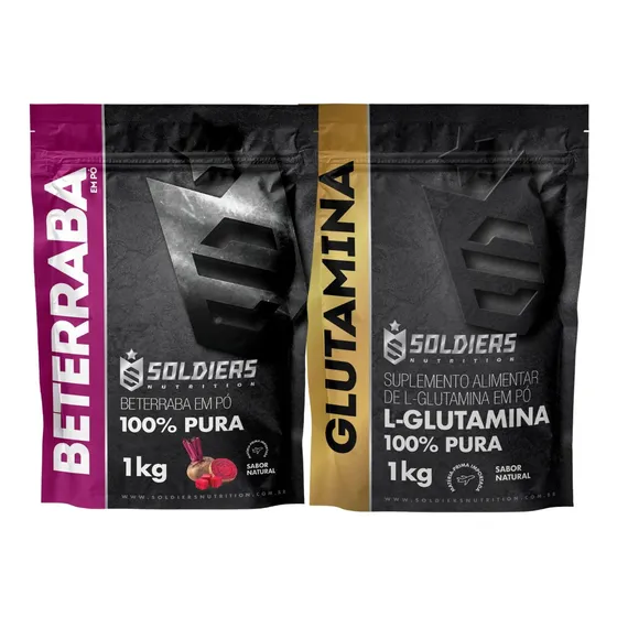 Kit: Glutamina 1kg + Beterraba 1kg