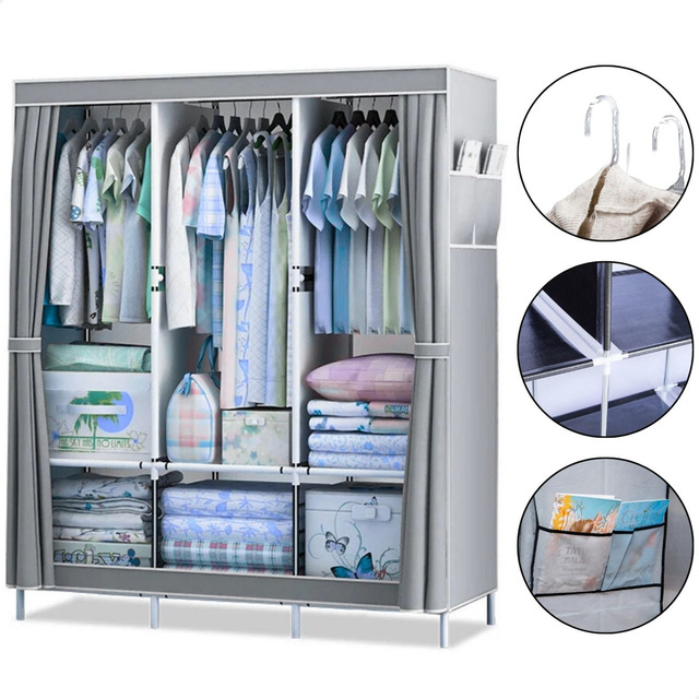 Guarda Roupa Dobrável Organizador Portátil Armário Grande Guarda Roupa Dobrável Organizador Portátil Armário Grande