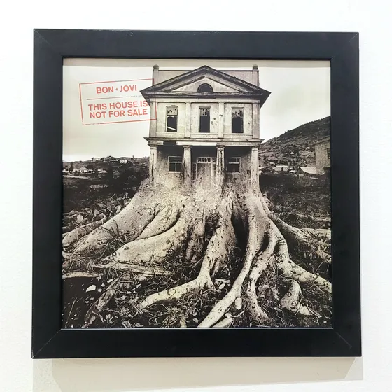 Quadro Bon Jovi  This House Is Not For Sale Capa Do Disco Lp