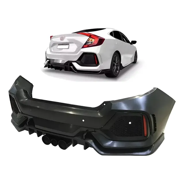 Body Kit Traseiro Transformação Civic 2017 2021 Para Type R