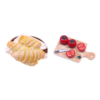 Juego De Comida Compatible Con Casa De Muñecas En Miniatura Juego De Comida Compatible Con Casa De Muñecas En Miniatura