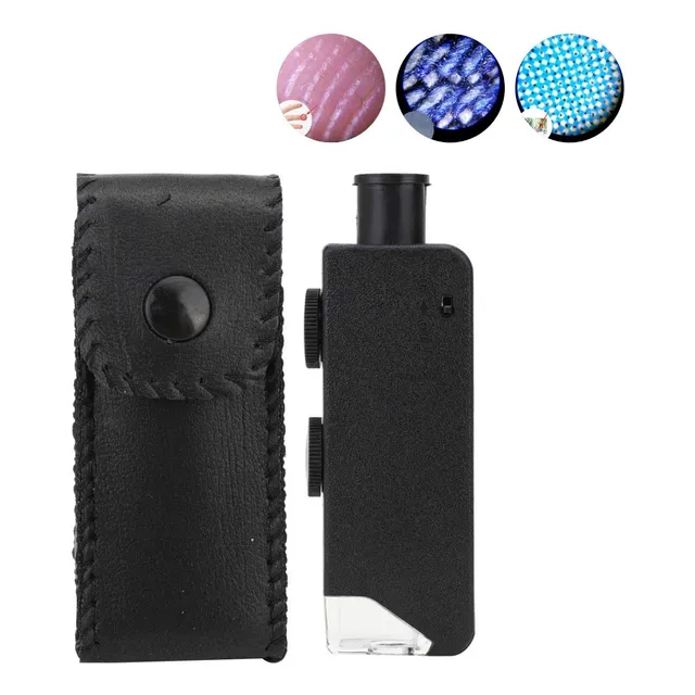 Microscopio 100x Bolsillo, Cuenta Hilo, Tricomas,con Luz Led