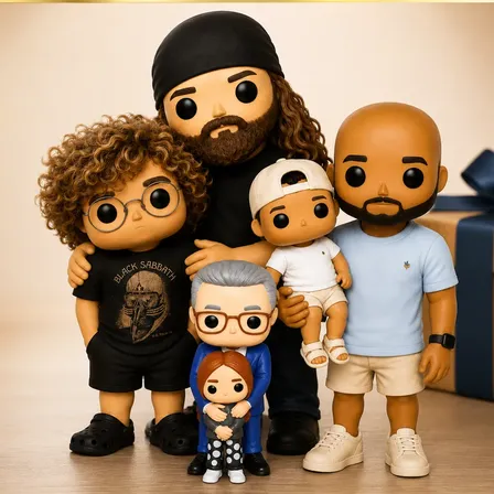 Miniatura 3d Personalizada Pais E Filhos