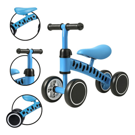 Bicicleta De Equilibro Sem Pedal Andador Infantil Para Bebê Cor Azul Bicicleta De Equilibro Sem Pedal Andador Infantil Para Bebê Cor Azul
