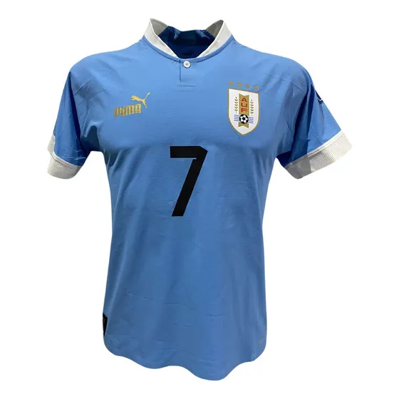 Camisa Jogo Seleção Uruguay Celeste 7 N. De Lá Cruz Pp Puma