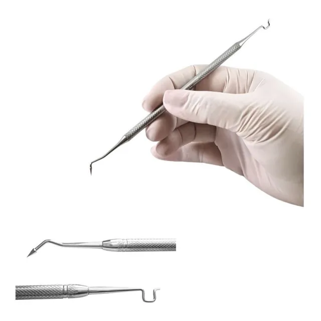 Kit 5 Aplicador Aço Inox Colocador De Elástico Borrachinhas