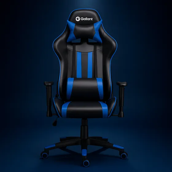 Cadeira Gamer Pro Giratória Altura Regulável Preta E Azul Gallant - (Gcd10gpub-Az)
