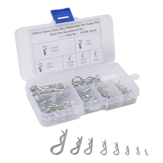 100 Chavetas De Resorte De Acero Tipo R M1 M1.2 M1.5 M1.8 M2