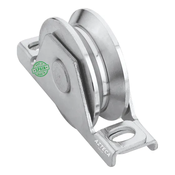 Rueda Para Porton Polea Canal V 8cm 655kg Puertas Corredizas Rodamiento Alta Precisión Hierro Galvanizado Durabilidad Resistente Al Desgaste Para Carril V-20 Uso Industrial Y Automatizado Azteca Drive