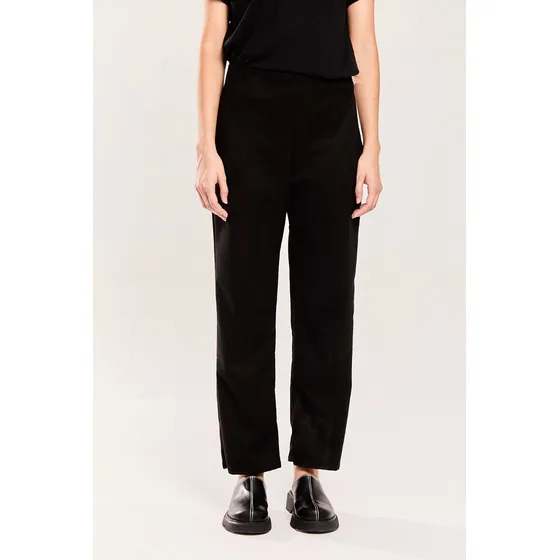 Calza De Scuba Suede, Tiro Medio Negro Koxis Mujer