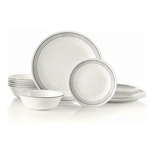 Corelle Vajilla, Místico, Gris Místico, 18 Piezas Color Gris Místico