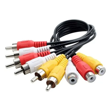 Cable Adaptador Rca 3 Hembra A 6 Macho