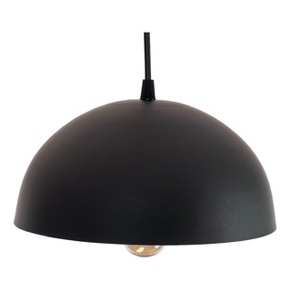 Lámpara Colgante Media Esfera Totalmente Negra 40cm. Lámpara Colgante Media Esfera Totalmente Negra 40cm.