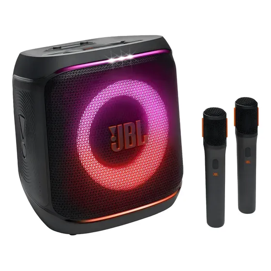 Parlante Portátil Jbl Encore 2 + Micrófonos Inalámbricos Negro | Cuotas sin interés