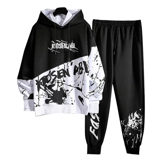 Vgio Conjunto Casual Hombre Hip Hop Con Capucha De Los