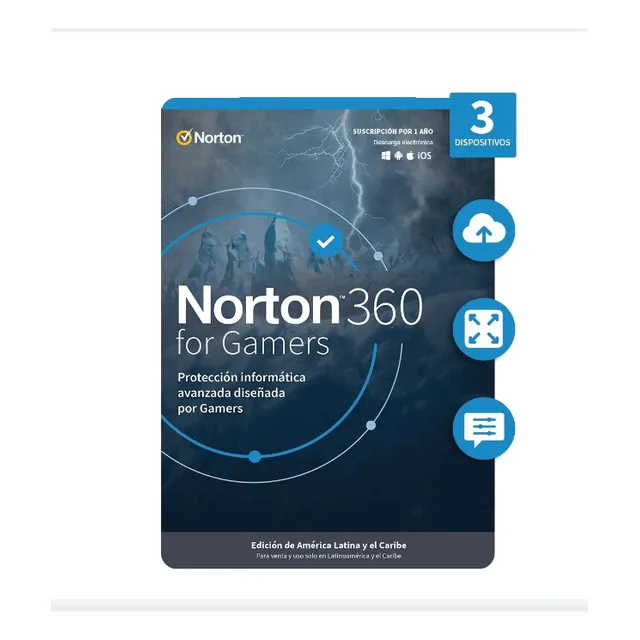 Antivirus Norton 360 Gamers Licencia 1 Año - 3 Dispositivos