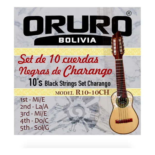 Set De 10 Cuerdas Negras De Nylon Para Charango