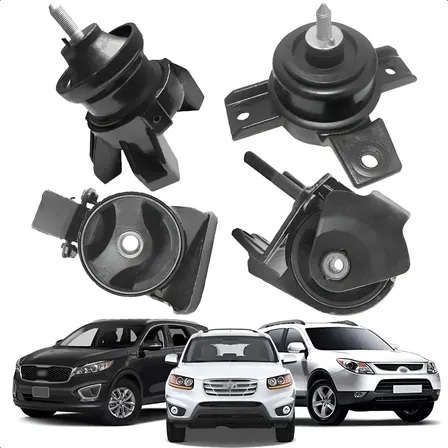 Jogo 4 Coxim Motor Cambio Santa Fé Vera Cruz Sorento 3.5 Ano E Carro Olhar Descrição