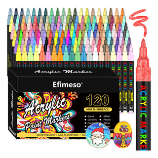 Bolígrafos De Pintura Acrílica De 120 Colores Con Punta Extr Bolígrafos De Pintura Acrílica De 120 Colores Con Punta Extr
