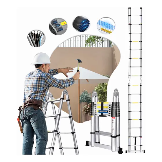 3.8 M Escaleras De Tijera De Acero Inoxidable De Plegables
