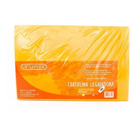 Cartulina Legajadora X 100 Fabrifolder