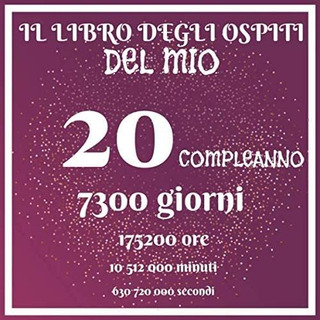 Libro: Il Libro Degli Ospiti Del Mio 20 Compleanno 7300 Gior Libro: Il Libro Degli Ospiti Del Mio 20 Compleanno 7300 Gior