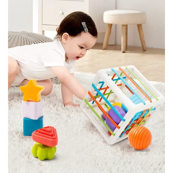Juguete Interactivo De Habilidad Motora Cubo Montessori