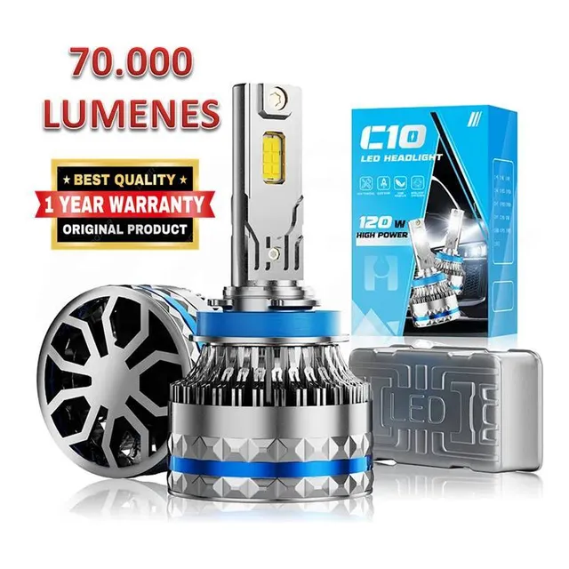 Luces Led H4 Tipo Lupa Bombillo Carro Faro 70.000 Lumenes