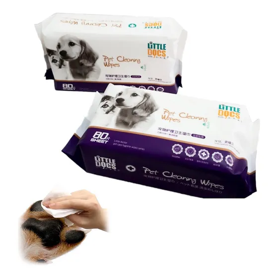 Toallas Humedas Limpia Patas Mascotas Higienica 80 Unidades®