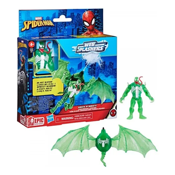 Spiderman Epic Hero Series Hidroataque Aéreo Simbionte Verde