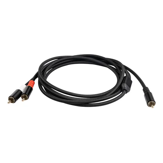Cabo De Subwoofer Rca Para 2rca Y Divisor Cabo Estéreo 5m
